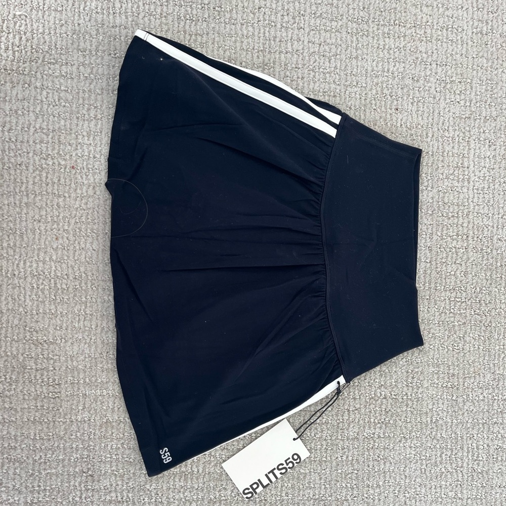 NWT XS splits59 ella air weight skort INDIGO/WHITE